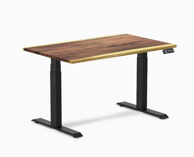 Main image of Desky Dual Hardwood Sit Stand Desk - Saman / 48 x 30 in / Matte Black