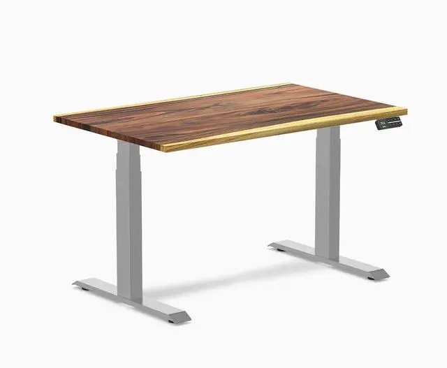 Main image of Desky Dual Hardwood Sit Stand Desk - Saman / 48 x 30 in / Grey