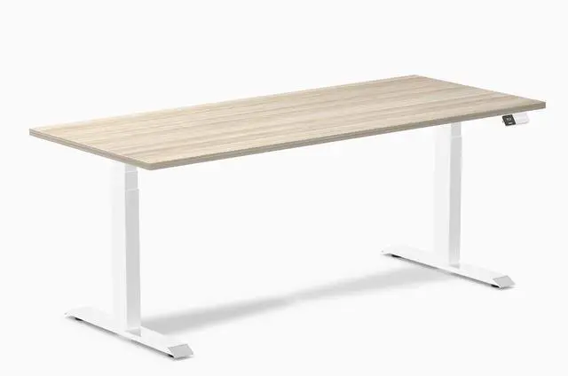 Alt view image 2 of 7 - Desky Dual Laminate Sit Stand Desk - Black / 78.7 x 29.5 in / Matte Black