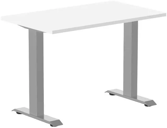 Main image of Desky Zero Mini Office Desk - White / 40 x 24 in / Grey
