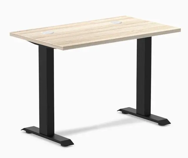 Main image of Desky Zero Mini Office Desk - Classic Oak / 40 x 24 in / Matte Black