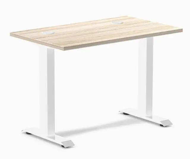 Main image of Desky Zero Mini Office Desk - Classic Oak / 40 x 24 in / White