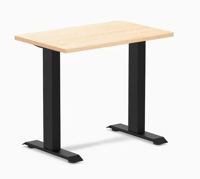 Main image of Desky Zero Mini Hardwood Office Desk - Maple / 32 x 20 in / Matte Black
