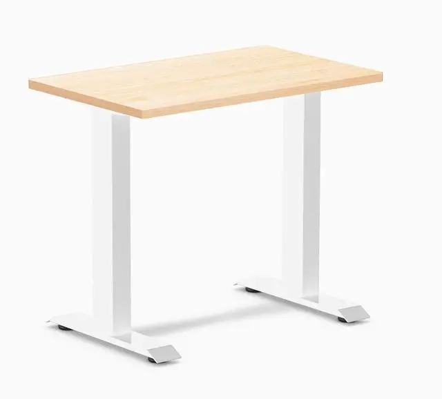 Main image of Desky Zero Mini Hardwood Office Desk - Maple / 32 x 20 in / White