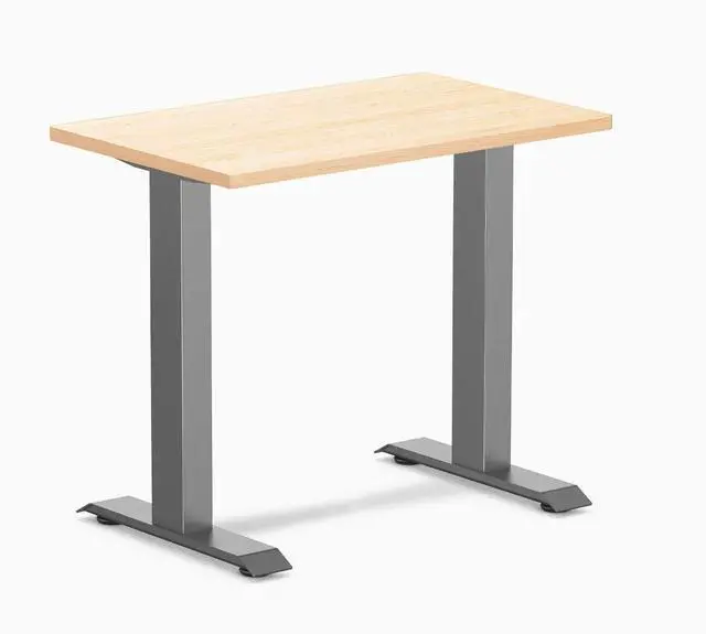 Main image of Desky Zero Mini Hardwood Office Desk - Maple / 32 x 20 in / Space Gray
