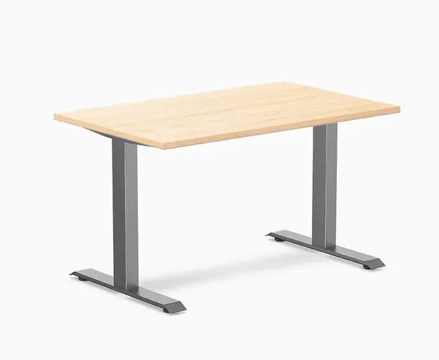 Main image of Desky Zero Hardwood Office Desk - Maple / 48 x 30 in / Space Gray