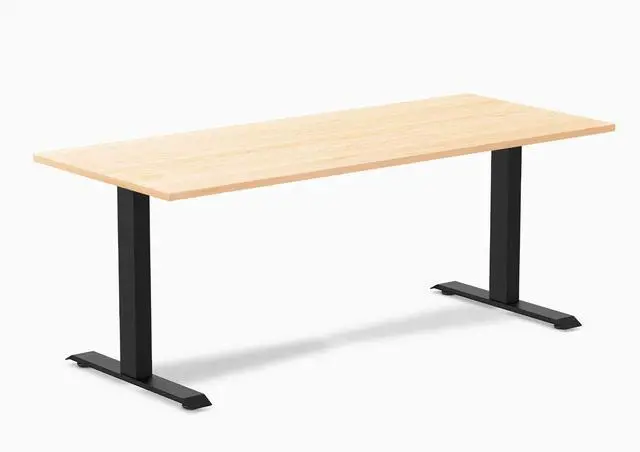 Main image of Desky Zero Hardwood Office Desk - Maple / 72 x 30 in / Matte Black