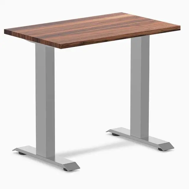 Main image of Desky Zero Mini Hardwood Office Desk - Walnut / 32 x 20 in / Gray