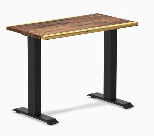 Alt view image 2 of 7 - Desky Zero Mini Hardwood Office Desk - Walnut / 40 x 24 in / Matte Black