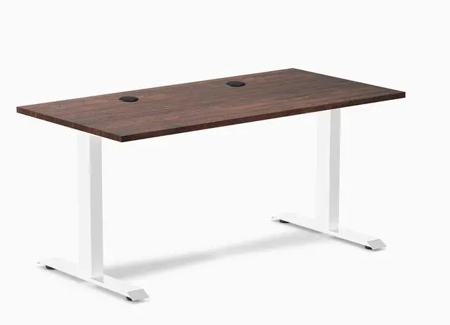 Main image of Desky Zero Softwood Office Desk - American Rustic Pine / 48 x 30 in / White