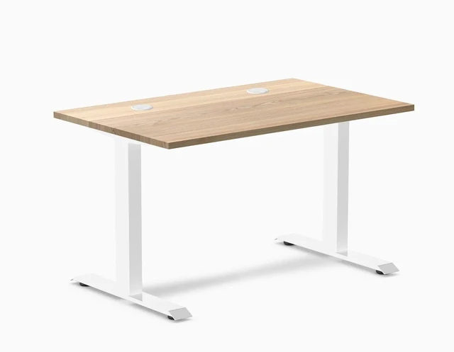 Main image of Desky Zero Hardwood Office Desk - White Ash / 48 x 30 in / White