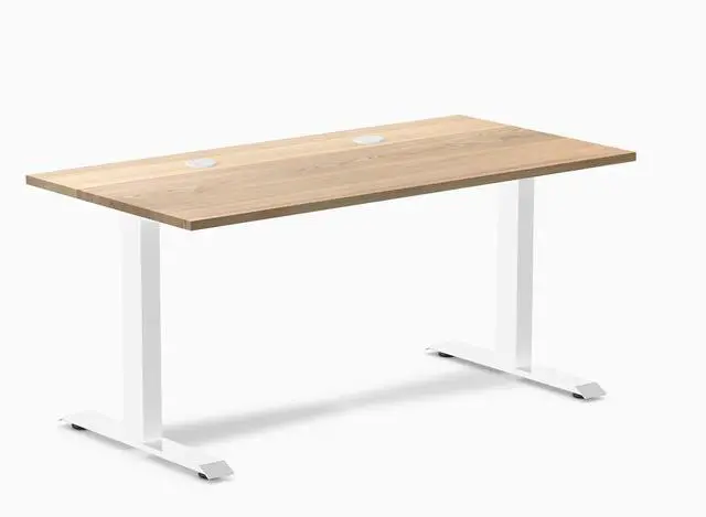 Main image of Desky Zero Hardwood Office Desk - White Ash / 48 x 30 in / White