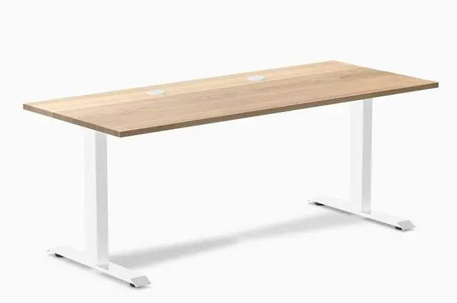 Main image of Desky Zero Hardwood Office Desk - White Ash / 48 x 30 in / White