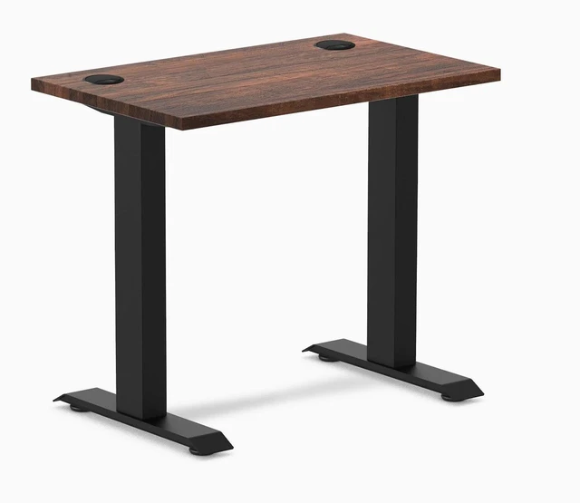 Main image of Desky Zero Mini Softwood Office Desk - American Rustic Pine / 32 x 20 in / Matte Black