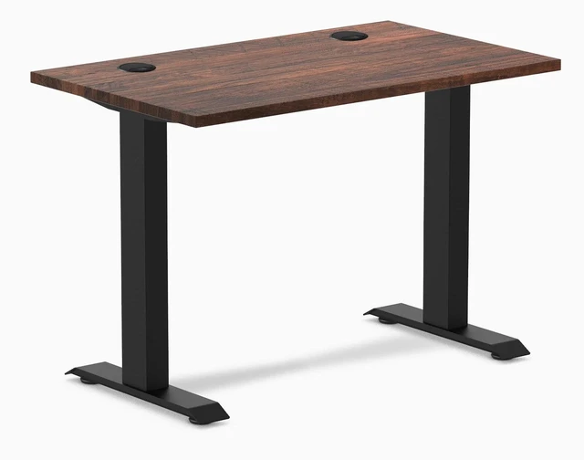 Main image of Desky Zero Mini Softwood Office Desk - American Rustic Pine / 32 x 20 in / Matte Black