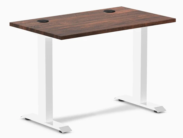 Main image of Desky Zero Mini Softwood Office Desk - American Rustic Pine / 32 x 20 in / White