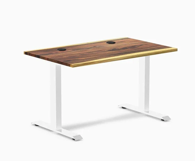 Main image of Desky Zero Hardwood Office Desk - Saman / 48 x 30 in / White