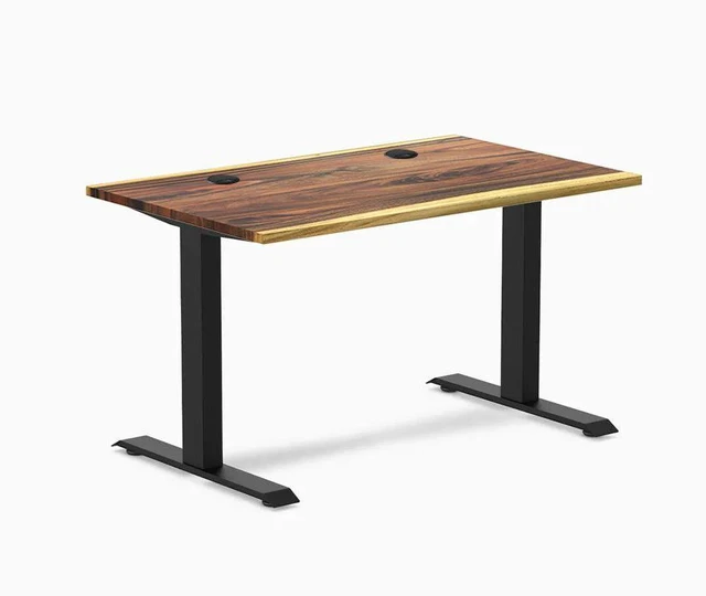 Main image of Desky Zero Hardwood Office Desk - Saman / 48 x 30 in / Matte Black
