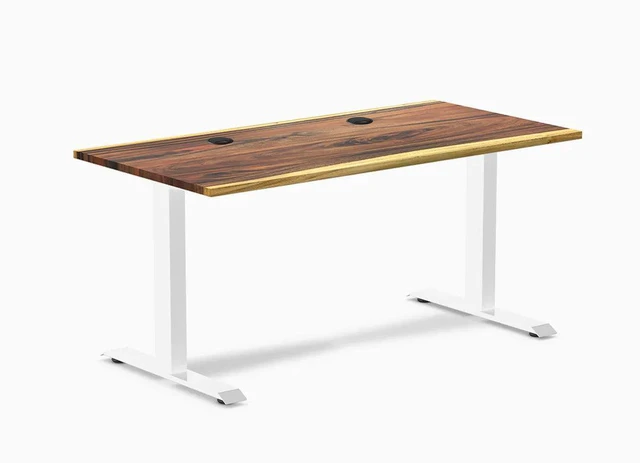 Main image of Desky Zero Hardwood Office Desk - Saman / 48 x 30 in / White