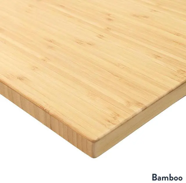 Alt view image 5 of 7 - Desky Dual Bamboo Sit Stand Desk - Dark Bamboo / 80 x 30 in with Grommets / Gray