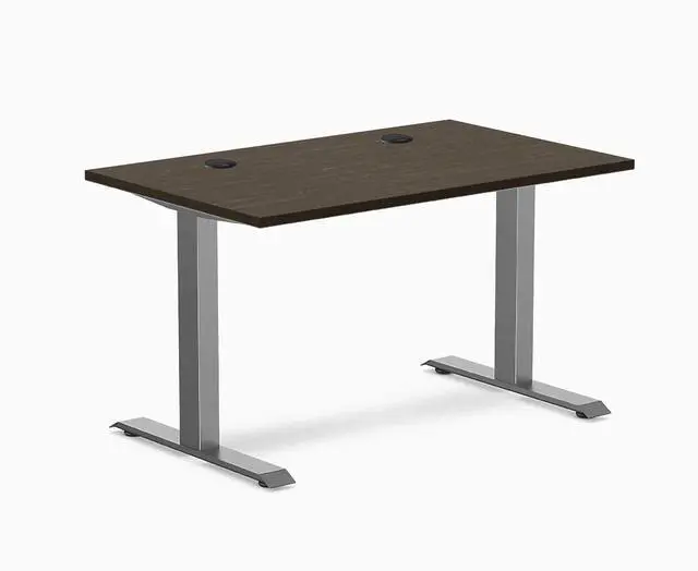 Main image of Desky Zero Bamboo Office Desk - Bamboo / 60 x 30 in with Grommets / Space Gray