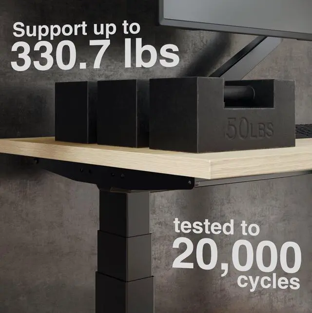 Alt view image 3 of 6 - Desky Dual Laminate Sit Stand Desk - White / 70.9 x 29.5 in / White