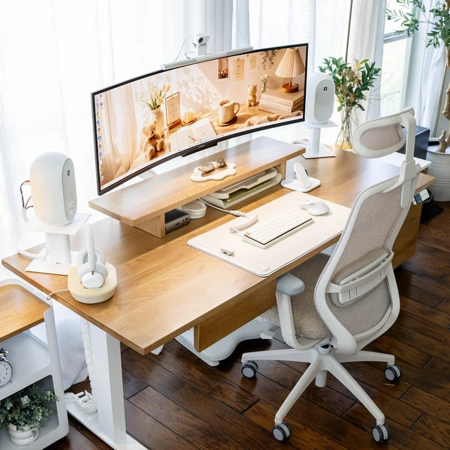 Alt view image 4 of 6 - Desky Coilflex Ergonomic Office Chair - Peach / No Headrest