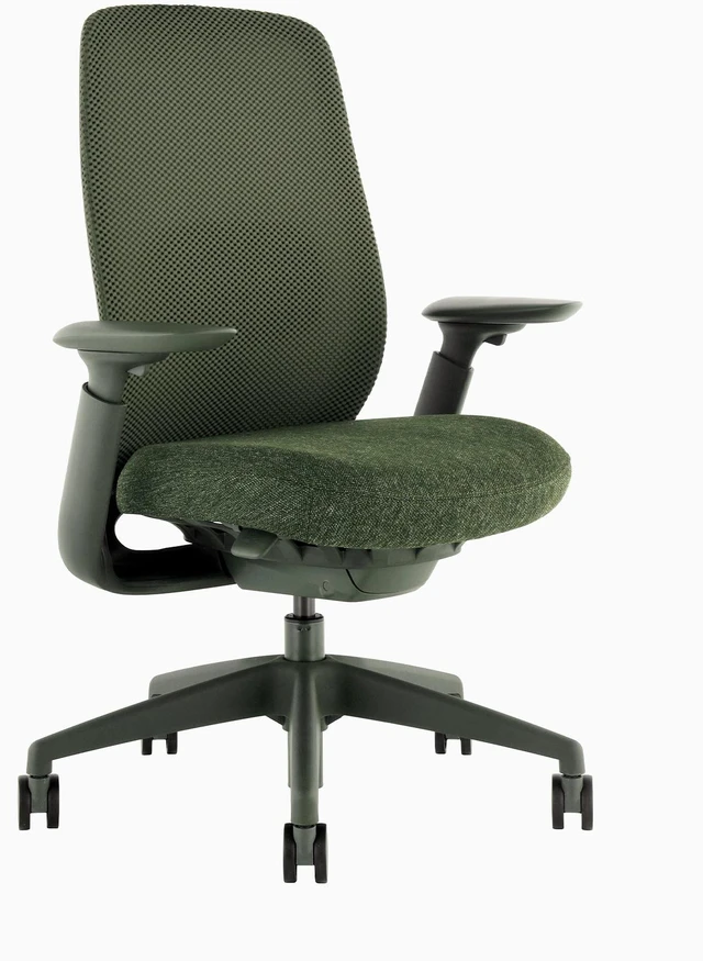 Main image of Desky Sereno Ergonomic Office Task Chair - Dark Green / No Headrest