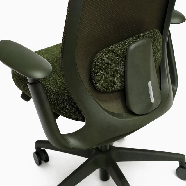Alt view image 5 of 6 - Desky Sereno Ergonomic Office Task Chair - Dark Green / No Headrest
