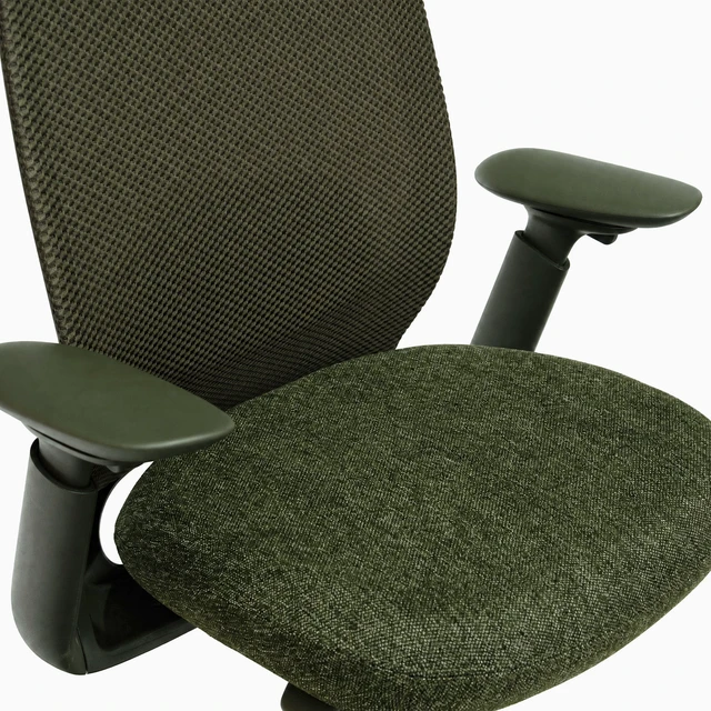 Alt view image 6 of 6 - Desky Sereno Ergonomic Office Task Chair - Dark Green / No Headrest