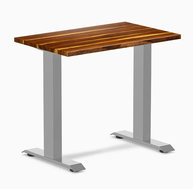 Main image of Desky Zero Mini Hardwood Office Desk - Pheasantwood / 32 x 20 in / Gray