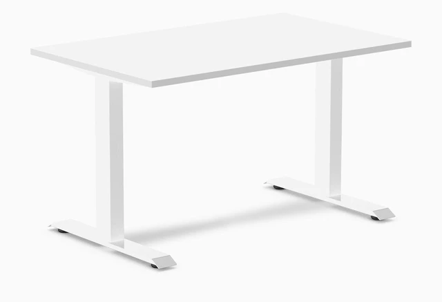 Main image of Desky Zero Laminate Office Desk - White / 47.2 x 29.5 in / White