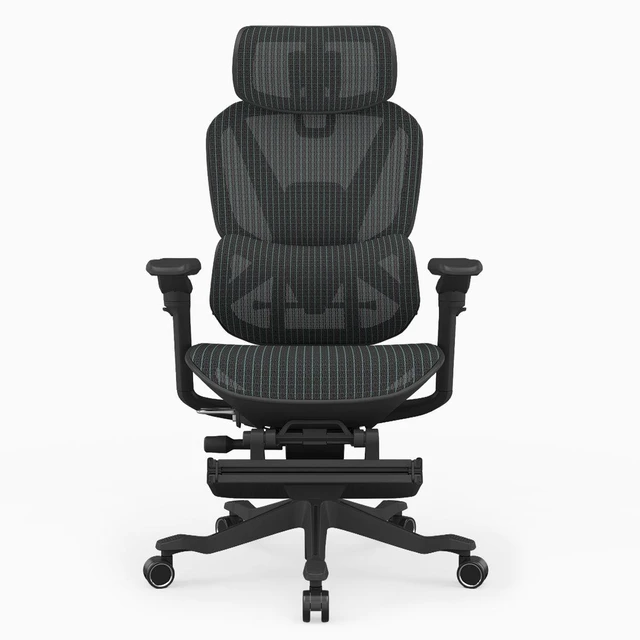 Alt view image 2 of 5 - Desky Contourra Ergonomic Mesh Chair - Black / Without Footrest