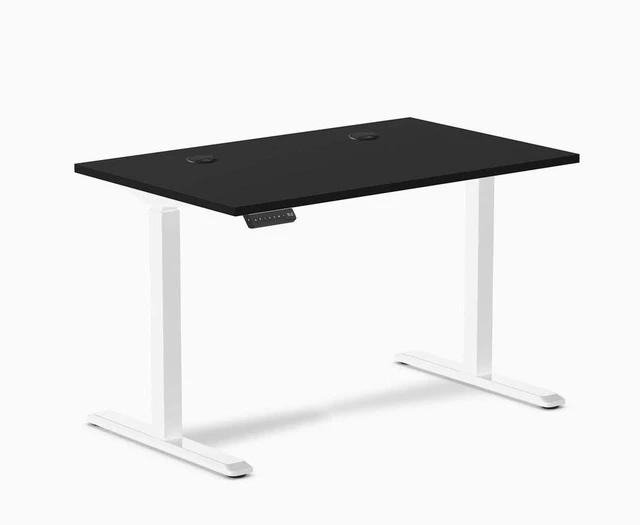 Main image of Desky Single Sit Stand Gaming Desk - Black / 47.2 x 29.5 in / White