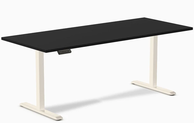 Main image of Desky Single Sit Stand Gaming Desk - Black / 78.7 x 29.5 in / Wheat