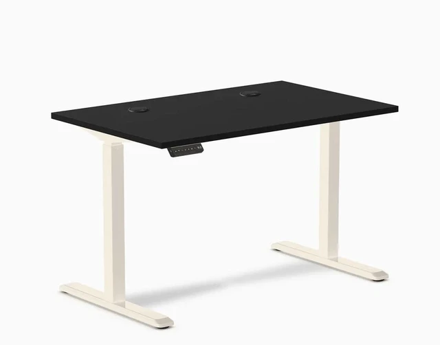 Main image of Desky Single Sit Stand Gaming Desk - Black / 47.2 x 29.5 in / Wheat