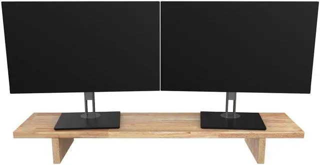 Main image of Desky Monitor Stand - Natural Rubberwood