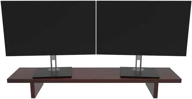 Main image of Desky Monitor Stand - Dark Walnut Rubberwood