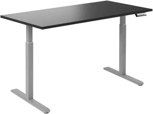 Alt view image 8 of 14 - Desky Single Sit Stand Gaming Desk - Black / 70.9" x 29.5" / Gray