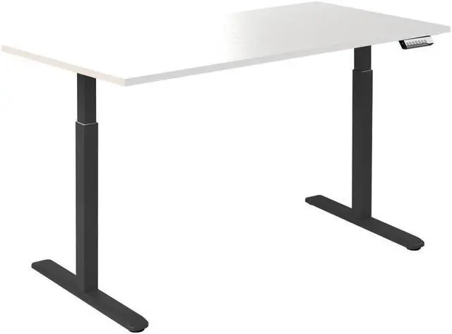 Alt view image 14 of 14 - Desky Single Sit Stand Gaming Desk - White / 47.2" x 29.5" / White