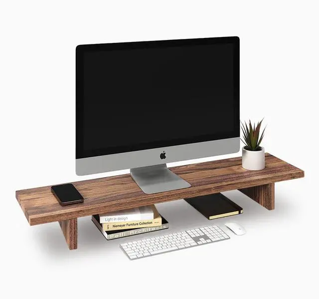 Alt view image 9 of 14 - Desky Monitor Stand - Saman Hardwood
