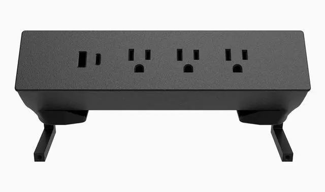 Alt view image 5 of 7 - Desky On Desk Power Rail - White / Connecting Junction