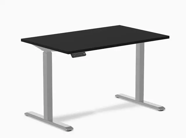 Alt view image 12 of 14 - Desky Single Sit Stand Gaming Desk - White / 59.1" x 29.5" / White