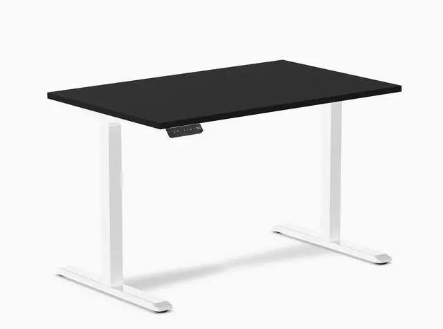 Alt view image 11 of 14 - Desky Single Sit Stand Gaming Desk - White / 59.1" x 29.5" / White