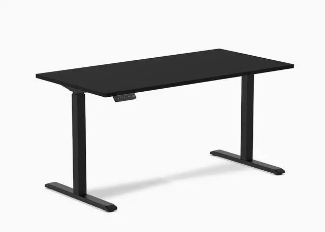 Alt view image 13 of 14 - Desky Single Sit Stand Gaming Desk - White / 59.1" x 29.5" / White