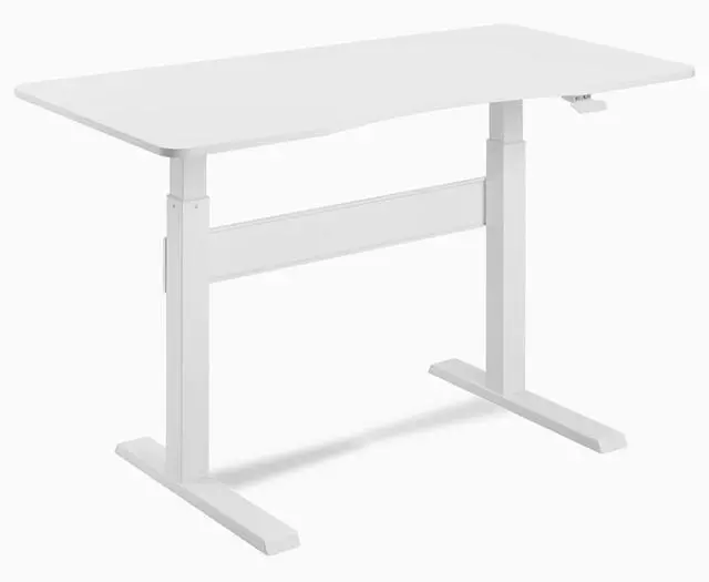 Main image of Desky Air Lift Zero Sit Stand Desk - White / 57.1 x 28.7 inches / White