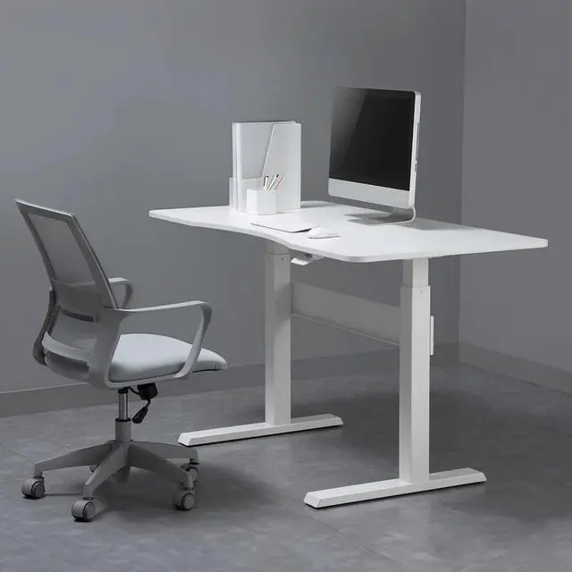 Alt view image 4 of 7 - Desky Air Lift Zero Sit Stand Desk - Black / 57.1 x 28.7 inches / Black