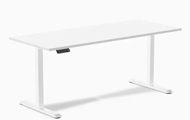 Alt view image 9 of 14 - Desky Single Sit Stand Desk - White / 47.2"x29.5" / Space Gray