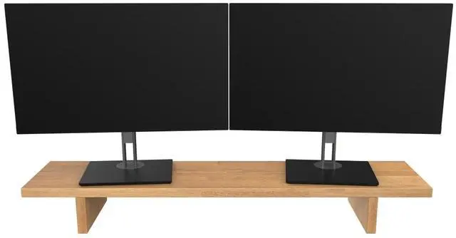 Main image of Desky Monitor Stand - Light Oak Rubberwood