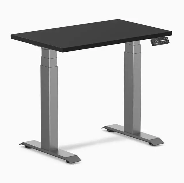 Main image of Desky Dual Mini Sit Stand Desk - Black / 32 x 20 inches / Space Grey